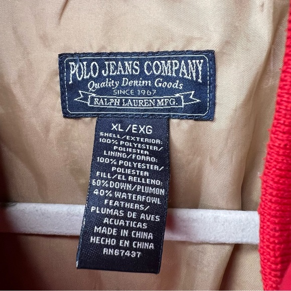 VTG RALPH LAUREN POLO JEANS COMPANY Goose Feathered Insulated Puffer Coat - Picture 15 of 16